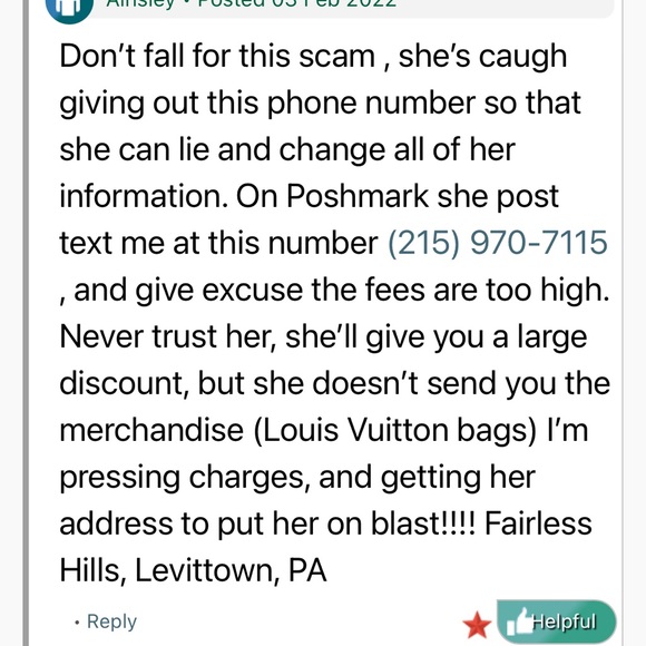 Councilwoman Maier Cautions Residents Not to Fall Victim to  SCAMMER ALERT! DO NOT BUY FROM THIS PERSON!
